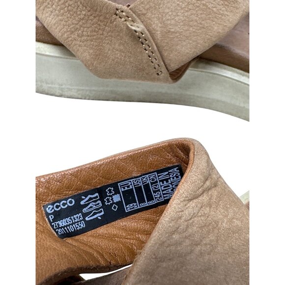 Ecco Flowt Leather Adjustable Strap Sandals with Cushioned Sole Size 39 US 8 - Picture 9 of 13